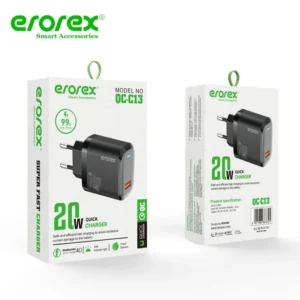 Erorex 20W QC-1.0 Fast Charging Adapter for Android iOS