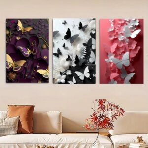 Set of 3 Premium Wall Art Photo Tiles – Modern Home Decor Sets