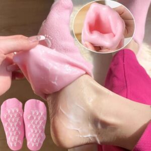 1 Pair Reusable Silicone Spa Gel Socks