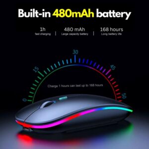 HP Wireless RGB Rechargeable Bluetooth Slim Mouse
