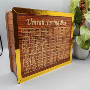 Umrah Saving Box 210000 Umrah Saving Gift Wooden Box Wooden Umrah Saving