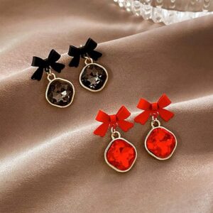 AWJ-166 Bow Shape Korean Earrings – Elegant Fashion Jewellery, Stylish Accessory