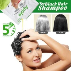 Apple Hair Color 500 ml Ammonia-Free Black Hair Color Cream – Natural-Looking