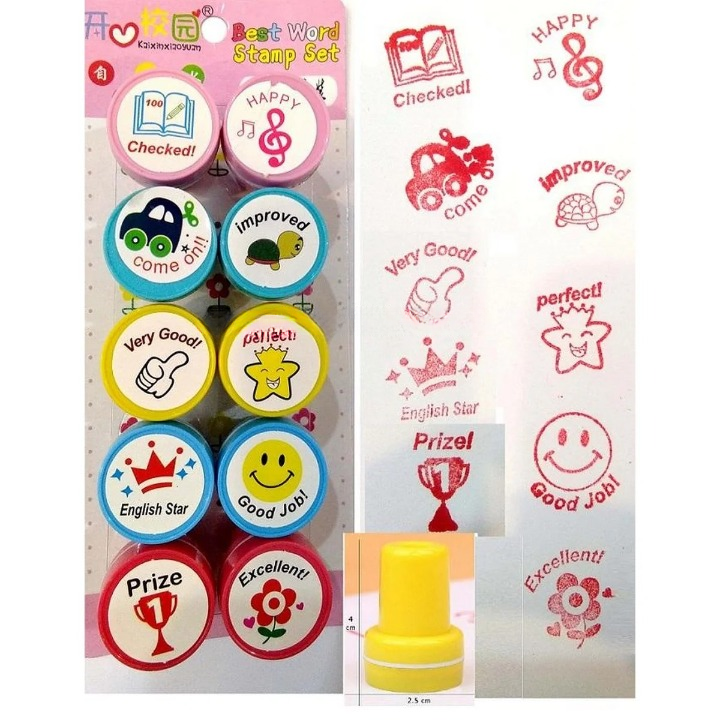 Appreciation Stamps – Kids Stamp Set for Motivation Self-Inking Pack of 10 - Image 4