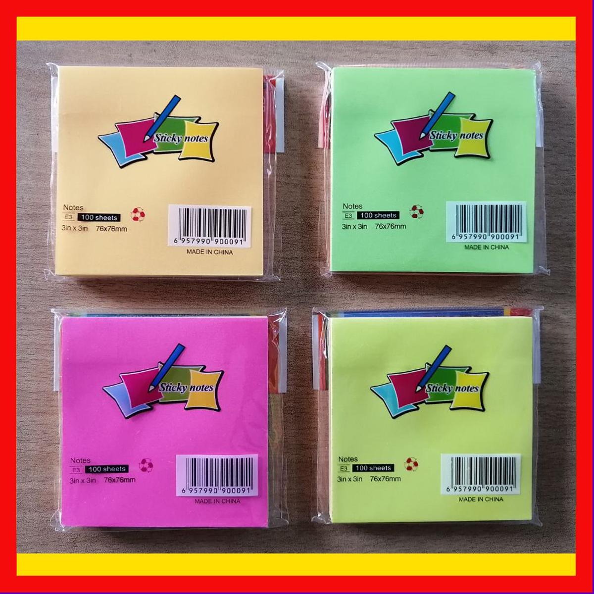 3x3 Inches Sticky Notes Pack – 100 Sheets Per Pad, Strong Adhesive - Image 5