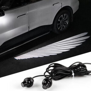 2 Pc Universal Car Rearview Mirror Side LED Angel Wing Light Dynamic